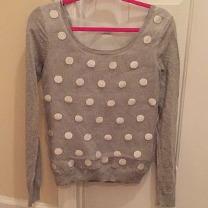 LC grey polka dot sweater!